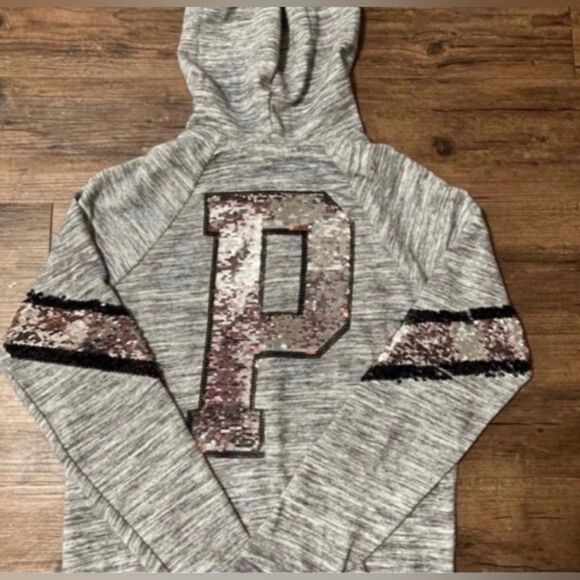 PINK VS HTF FLIP SEQUIN HOODIE/ BLING JOGGERS OUTFIT M - Picture 7 of 11